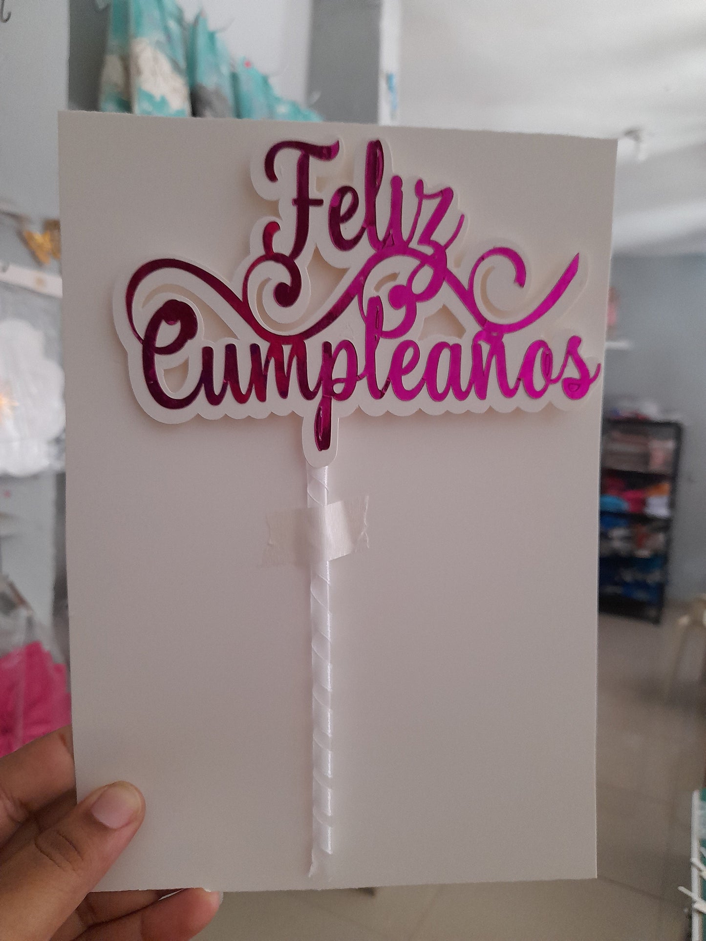 2.51 toppers feliz cumpleaños espejo fondo blanco