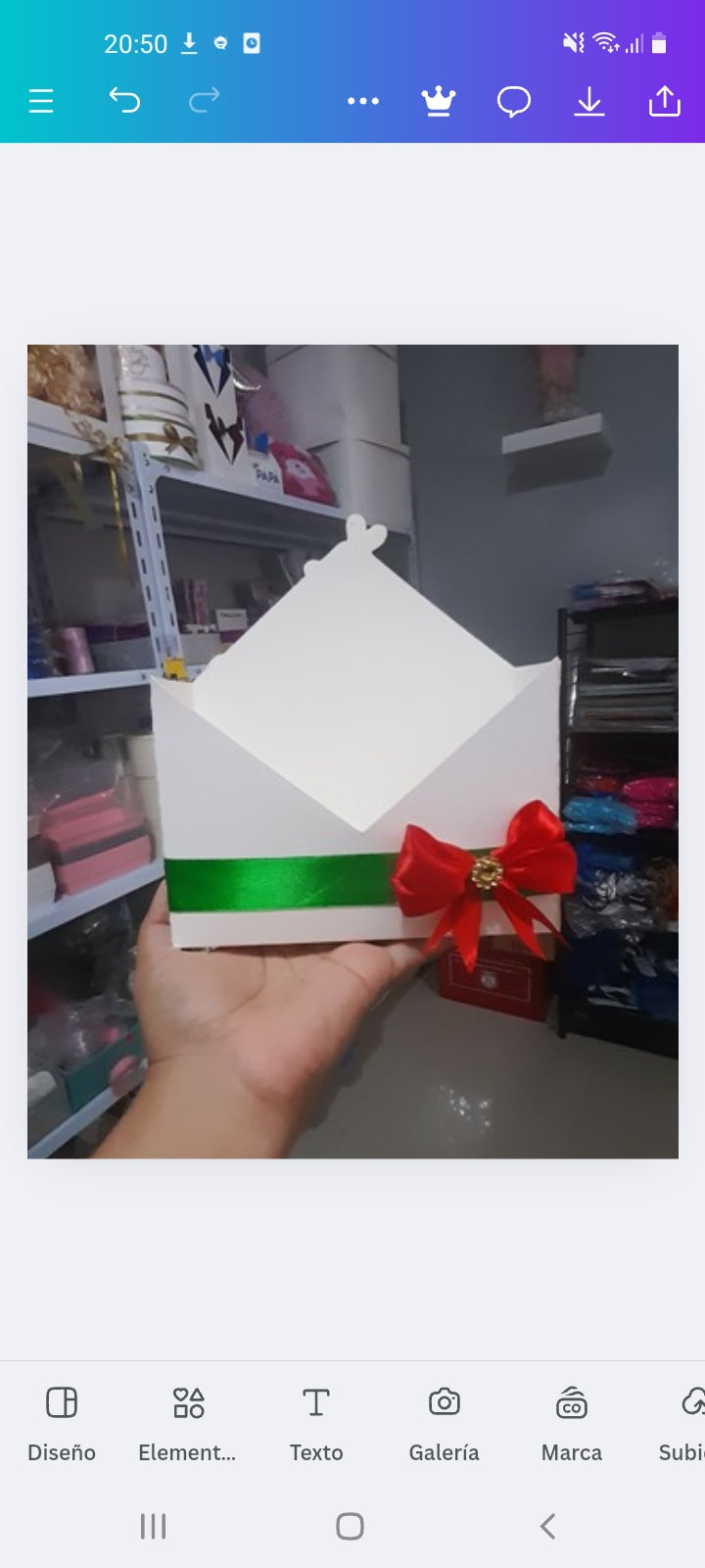C Y B Tipo sobre grande decorada con lazo 1.8M