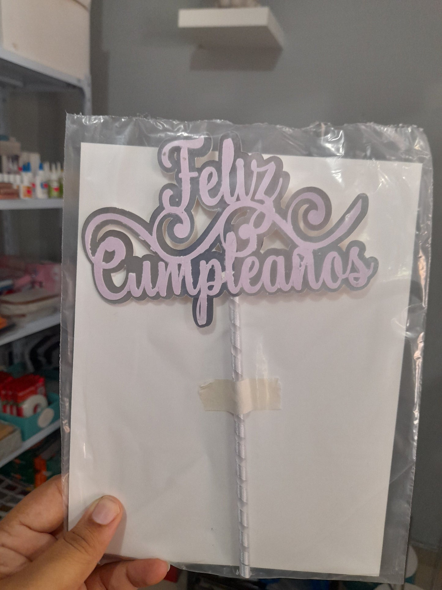 2.51 toppers feliz cumpleaños fondo espejo