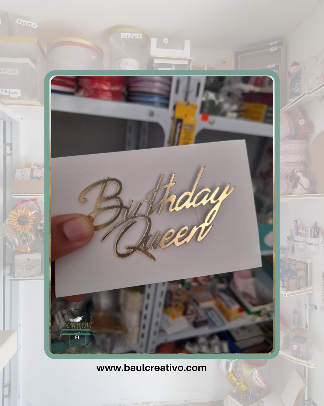 Acrílico Birthday Queen