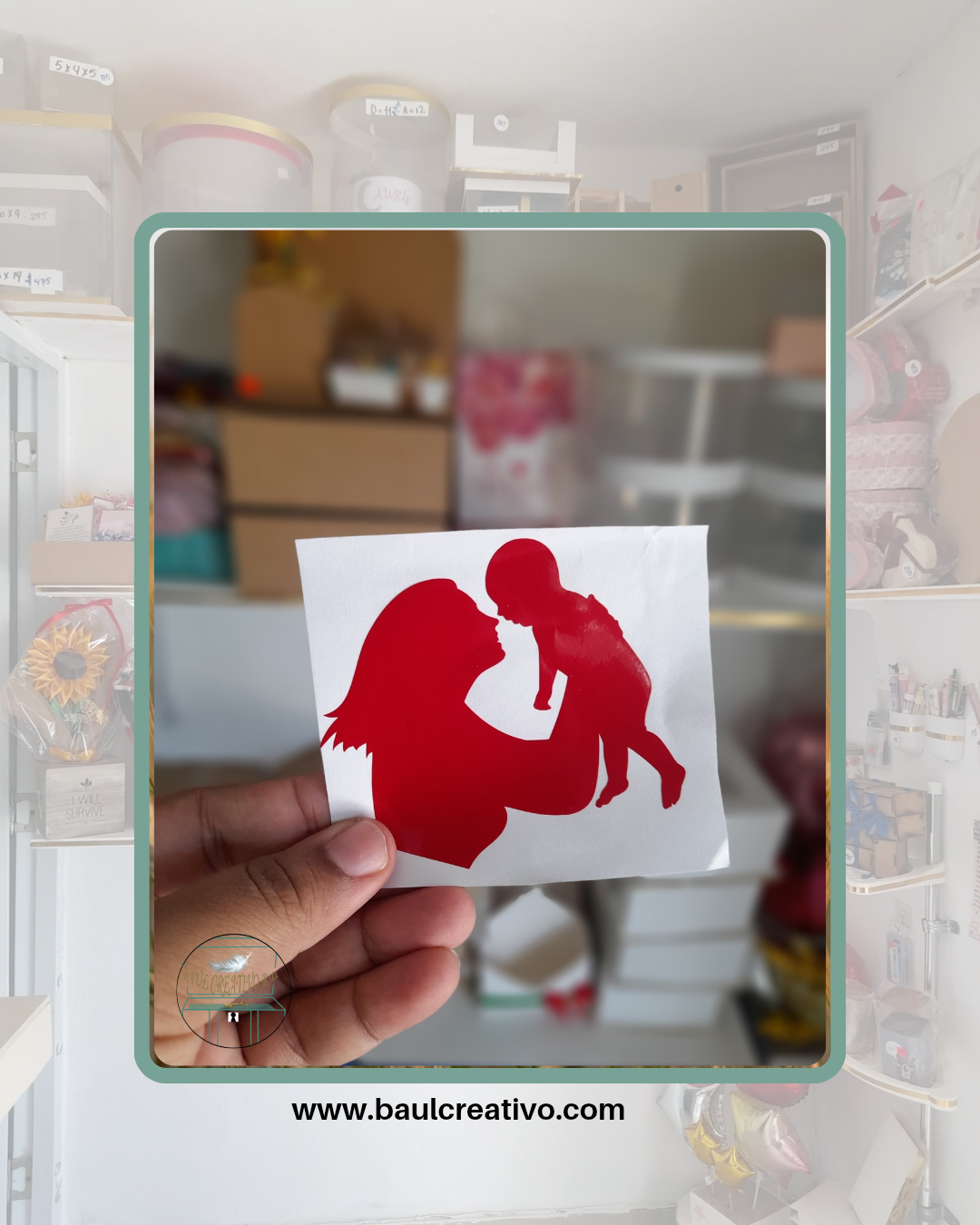 Dv vinil pequeños temática madres 1.8M
