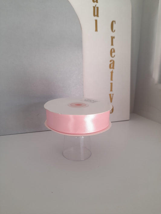 Cinta Satín 1 pulgada rosado claro
