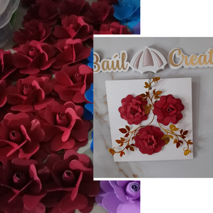 Flores de papel Rosas 2" DMF