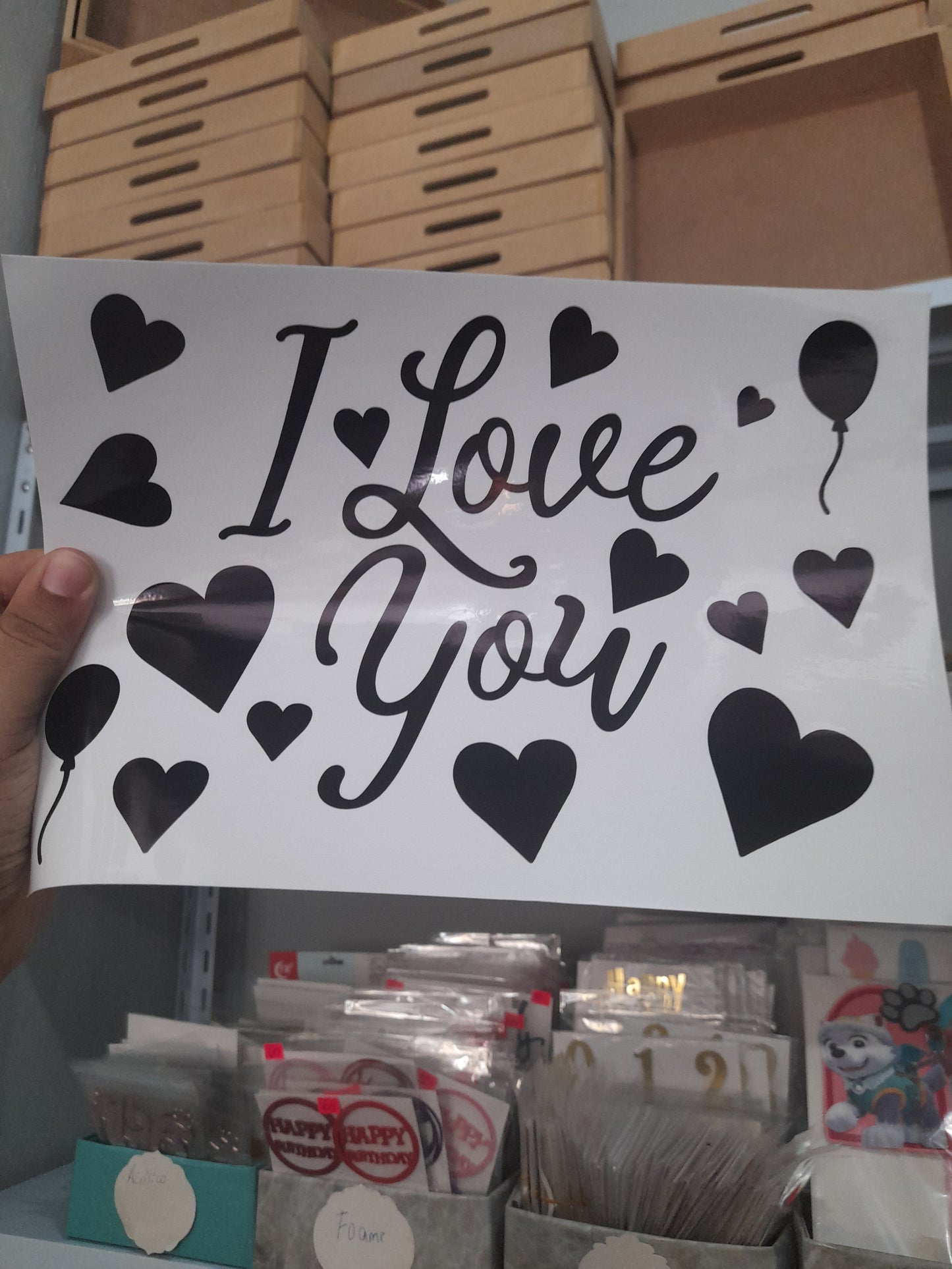 DV Vinil para globos love you BSA 1.8M