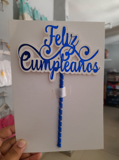 2.51 toppers feliz cumpleaños espejo fondo blanco