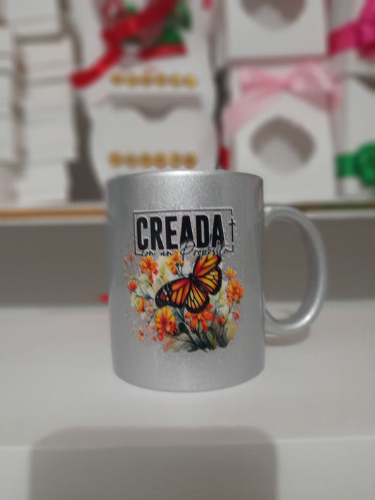 Rel Tte TAZA PLATEADA CON MENSAJE