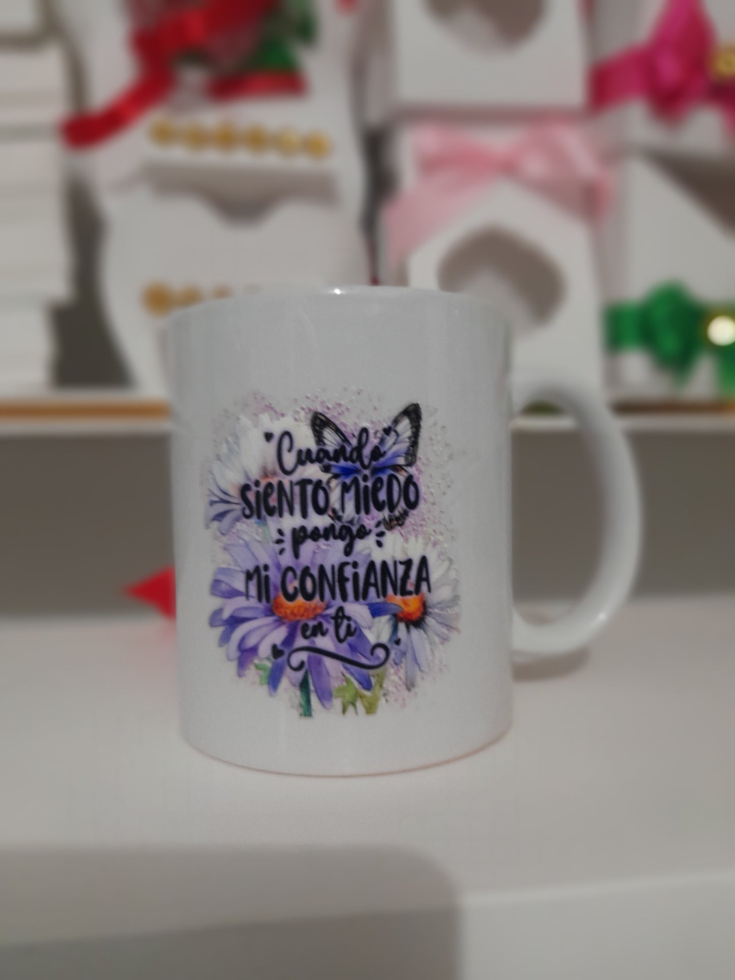 Rel Tte Taza blanca con mensaje bonito
