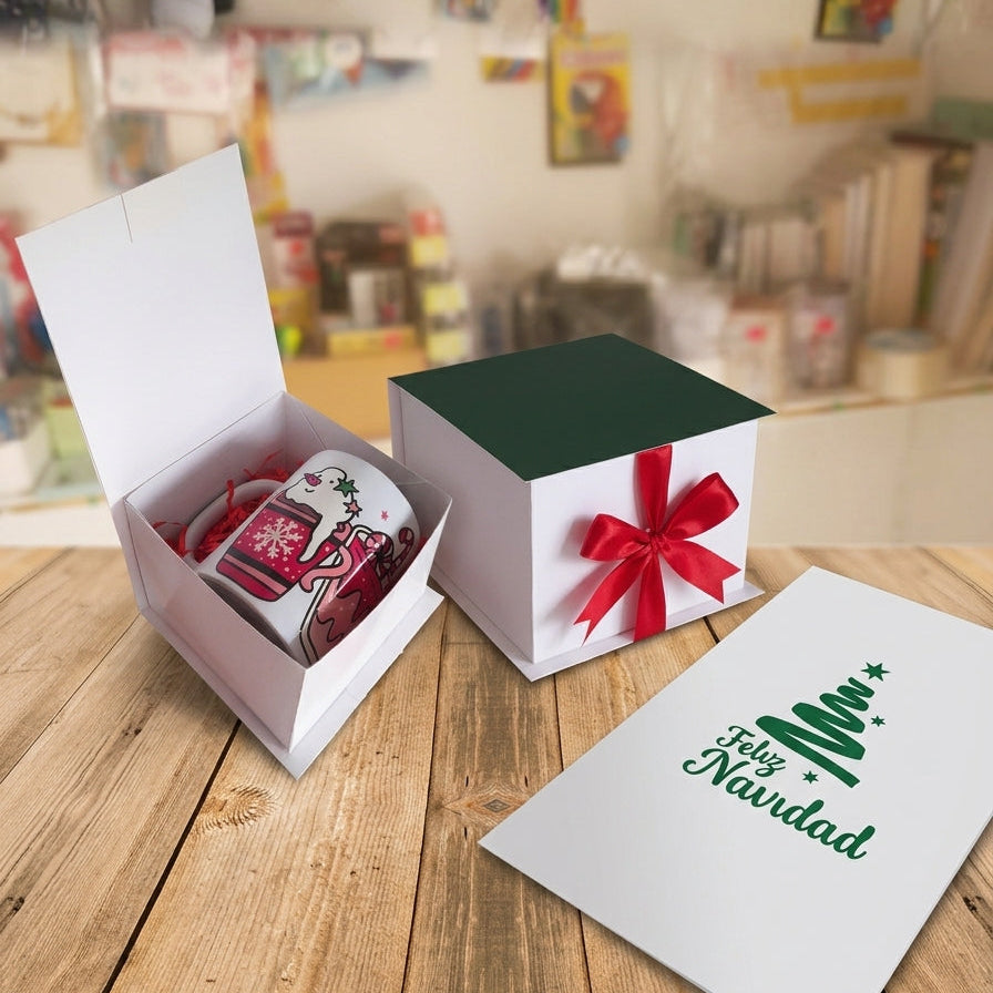 Caja libro para taza