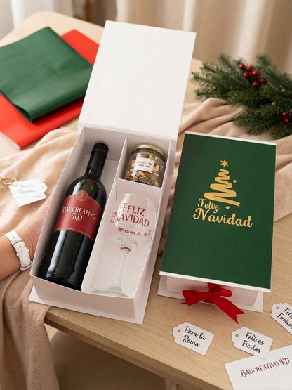 Caja libro VINO Y COPA