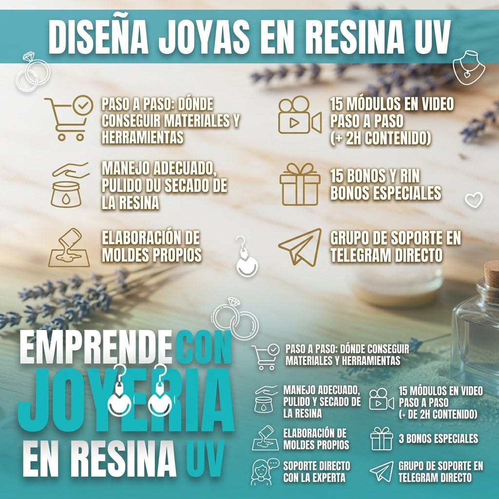 EMPRENDE CON JOYERIA EN RESINA UV