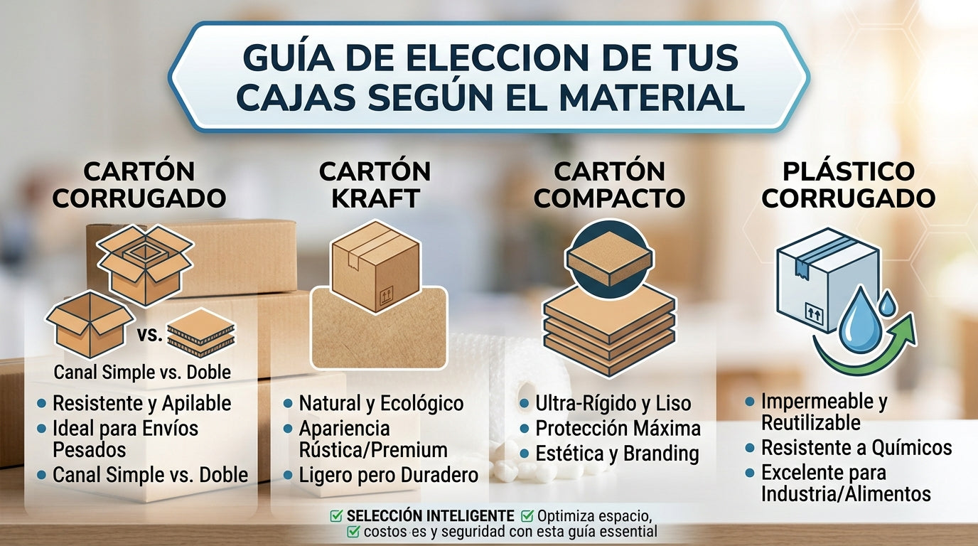 GUIA ELEGIR LA CAJA CORRECTA según el material