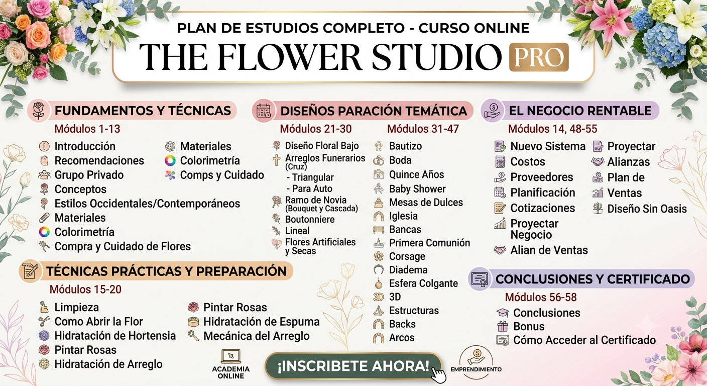 Conviértete en Artista Floral y Vive de tu Pasión