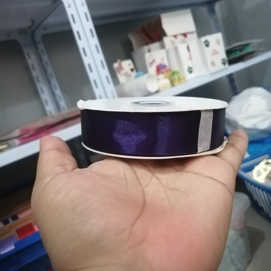 Cinta Satín 1 pulgada morado bien oscuro