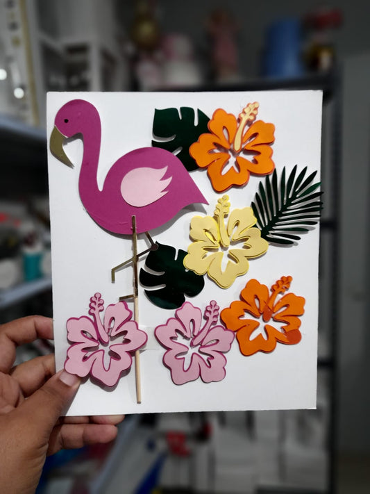 Topper tropical flamingo