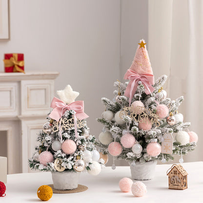 Mini Árbol para escritorio con luces y efecto nevado