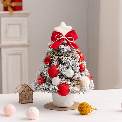 Mini Árbol para escritorio con luces y efecto nevado