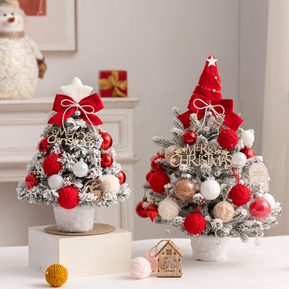 Mini Árbol para escritorio con luces y efecto nevado