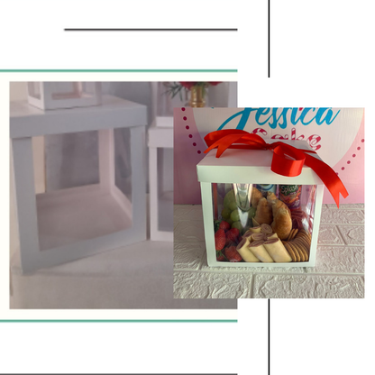Caja de acetato con ventana a lo 4 lados