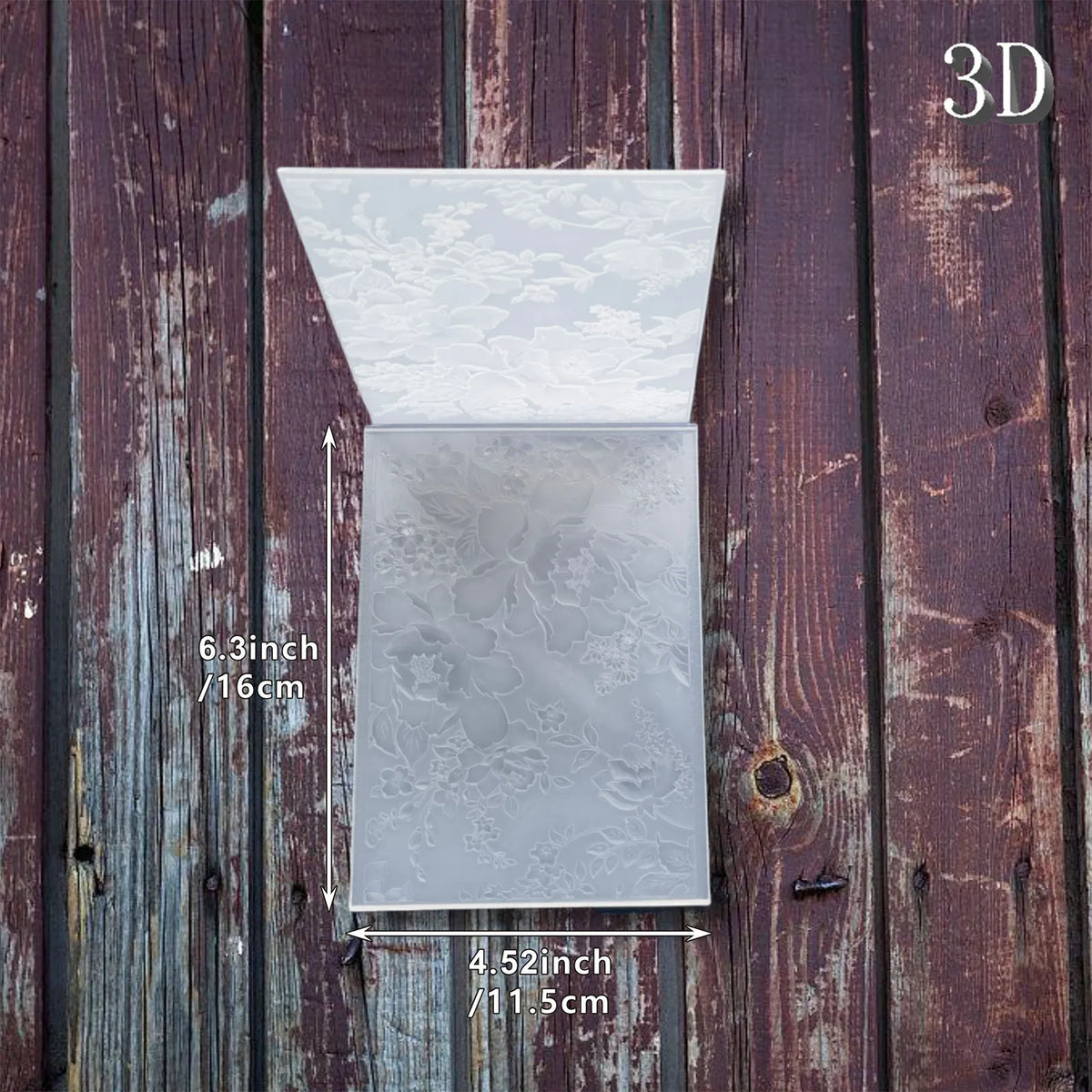 Carpeta de Embossing 3D Pinos y Hojas para Scrapbooking