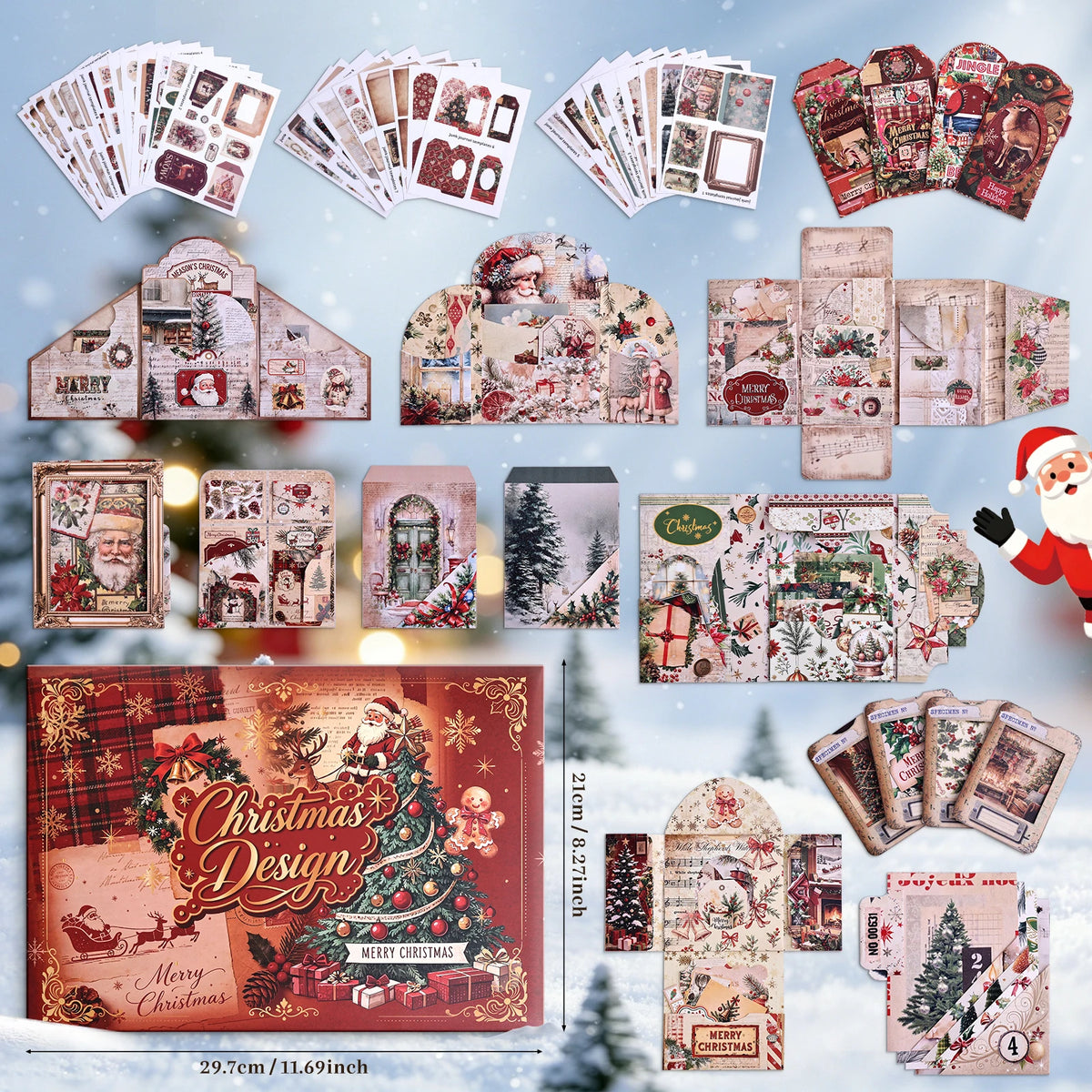 Kit  para scrapbook con figuras plegables