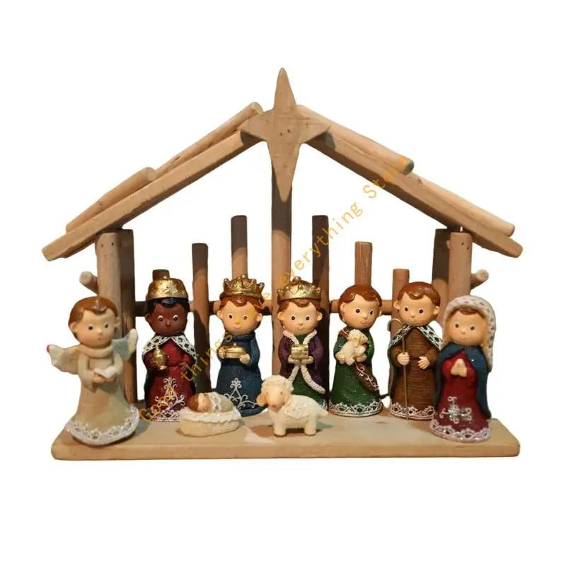 Nacimiento de resina con la Sagrada Familia