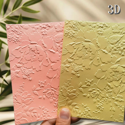 Carpeta de Embossing 3D Pinos y Hojas para Scrapbooking