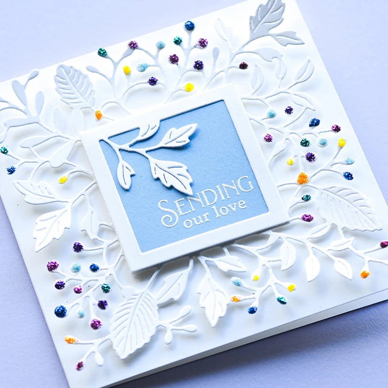 Marco de Hojas para Scrapbooking y Tarjetas