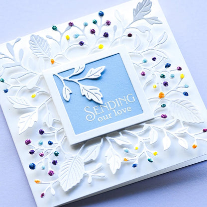 Marco de Hojas para Scrapbooking y Tarjetas