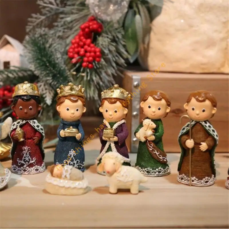 Nacimiento de resina con la Sagrada Familia