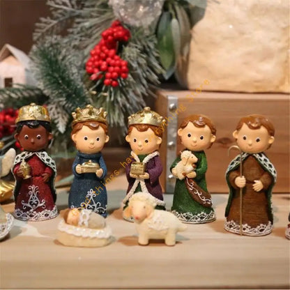 Nacimiento de resina con la Sagrada Familia