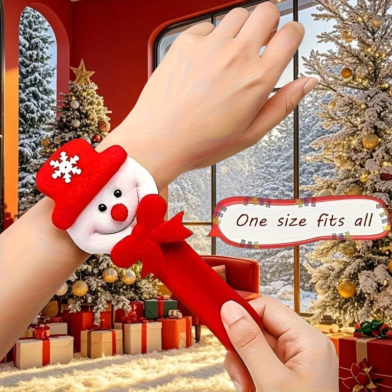 Pulseras con diseños de Santa, muñeco de nieve y reno