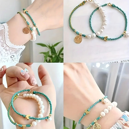 Telar de Madera para Pulseras DIY con Largo Ajustable