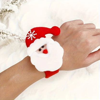 Pulseras con diseños de Santa, muñeco de nieve y reno