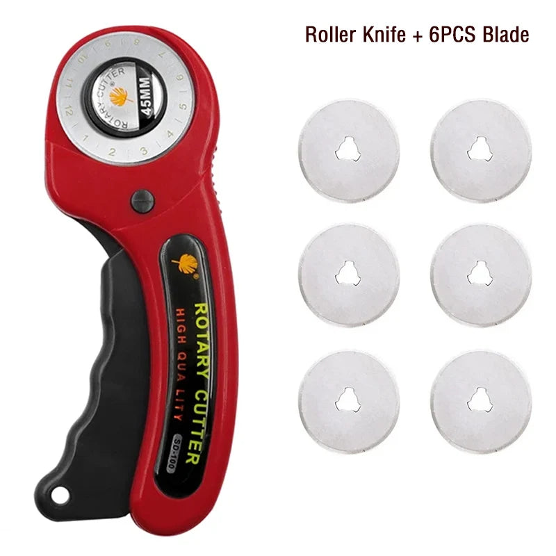 Kit Cortador Rotatorio 45mm con Base, Regla y Cuchillo de Precisión
