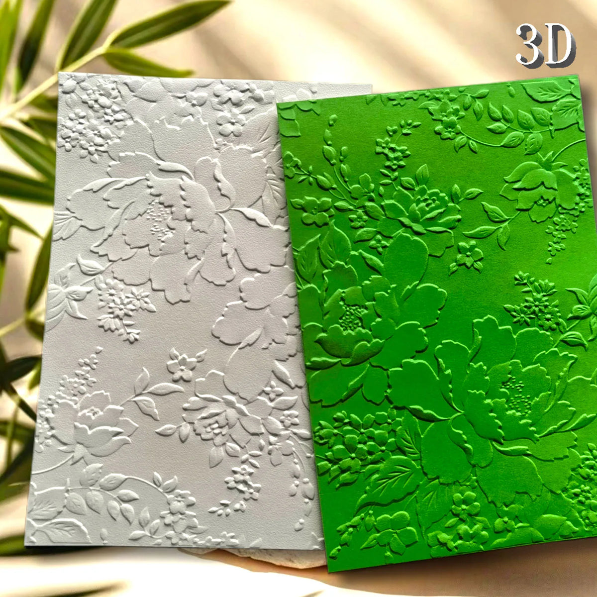 Carpeta de Embossing 3D Pinos y Hojas para Scrapbooking