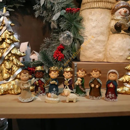 Nacimiento de resina con la Sagrada Familia