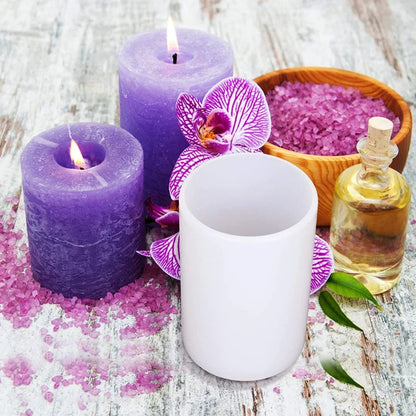 Set de 4 Moldes Cilíndricos de Silicona para Velas DIY