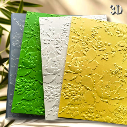 Carpeta de Embossing 3D Pinos y Hojas para Scrapbooking