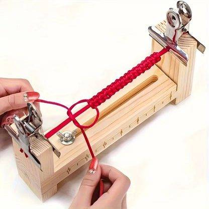 Telar de Madera para Pulseras DIY con Largo Ajustable