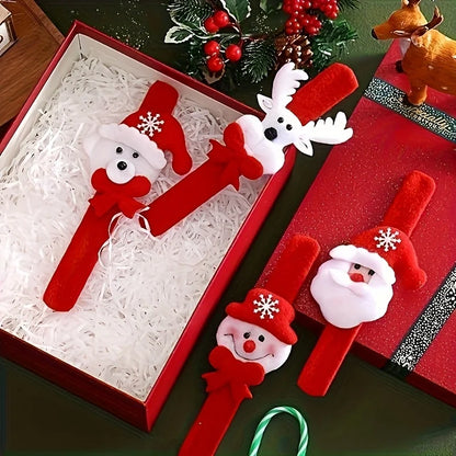 Pulseras con diseños de Santa, muñeco de nieve y reno