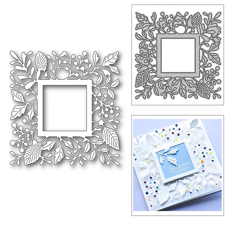 Marco de Hojas para Scrapbooking y Tarjetas