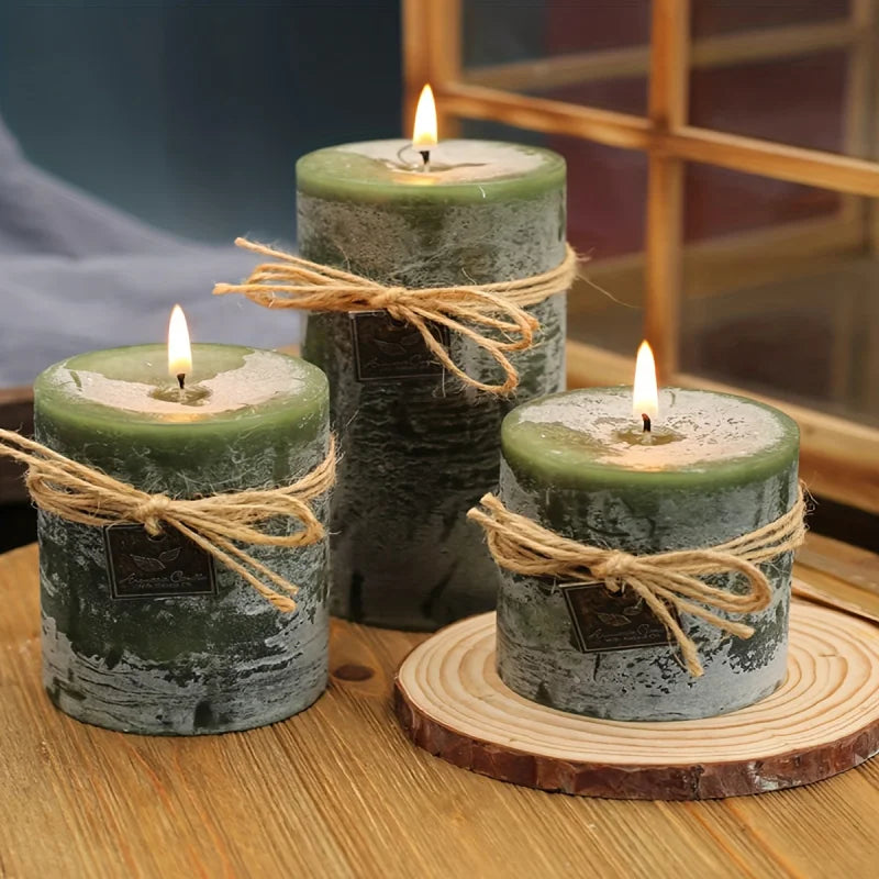 Set de 4 Moldes Cilíndricos de Silicona para Velas DIY