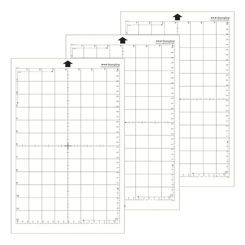 Bases de Corte Adhesivas 12x8, Set de 3 para Plotter y Manualidades