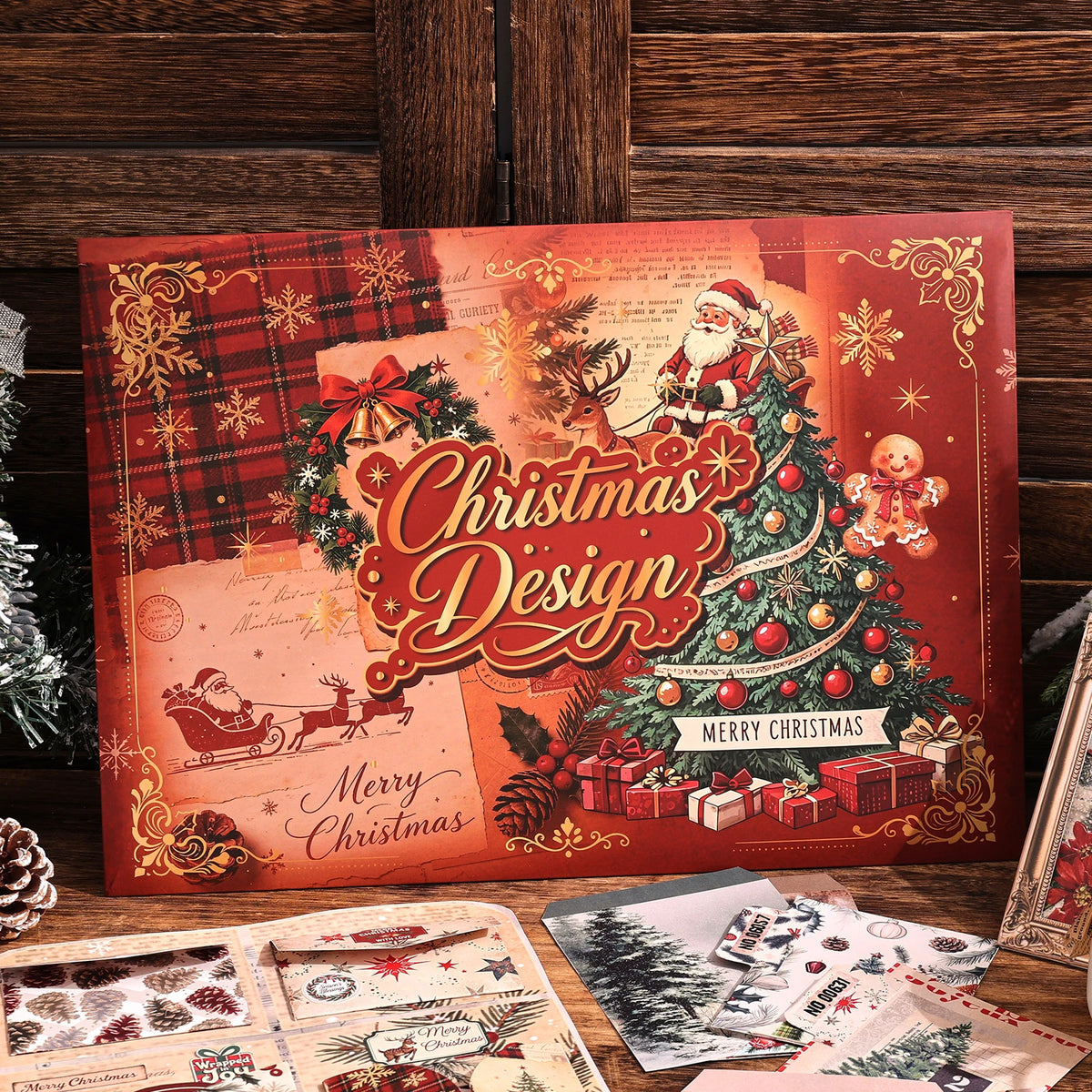 Kit  para scrapbook con figuras plegables