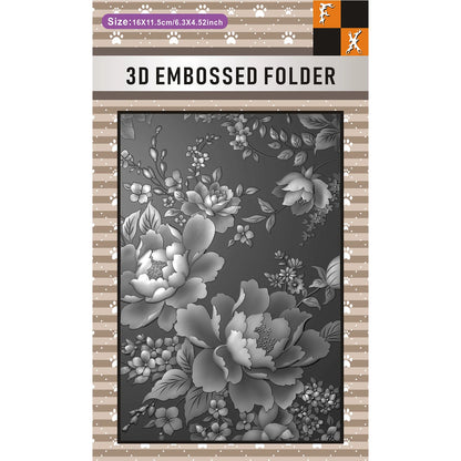 Carpeta de Embossing 3D Pinos y Hojas para Scrapbooking