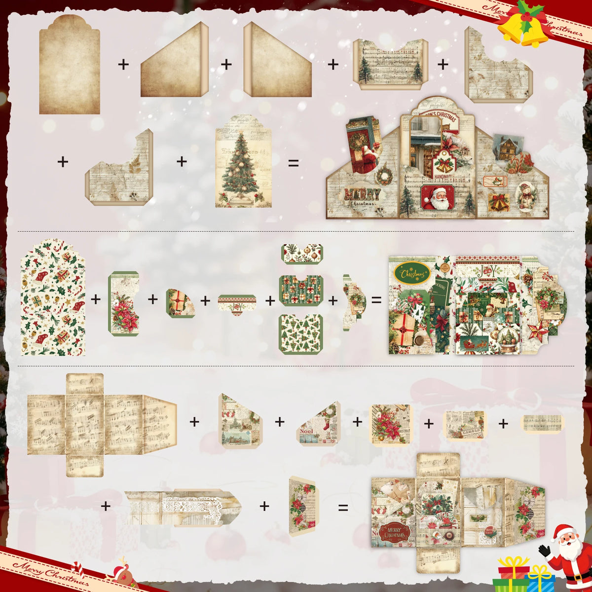 Kit  para scrapbook con figuras plegables