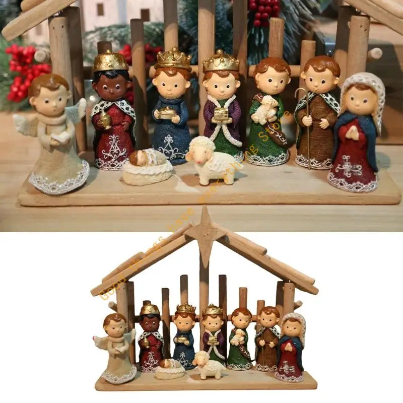 Nacimiento de resina con la Sagrada Familia