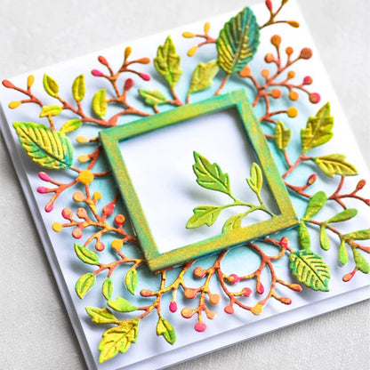 Marco de Hojas para Scrapbooking y Tarjetas