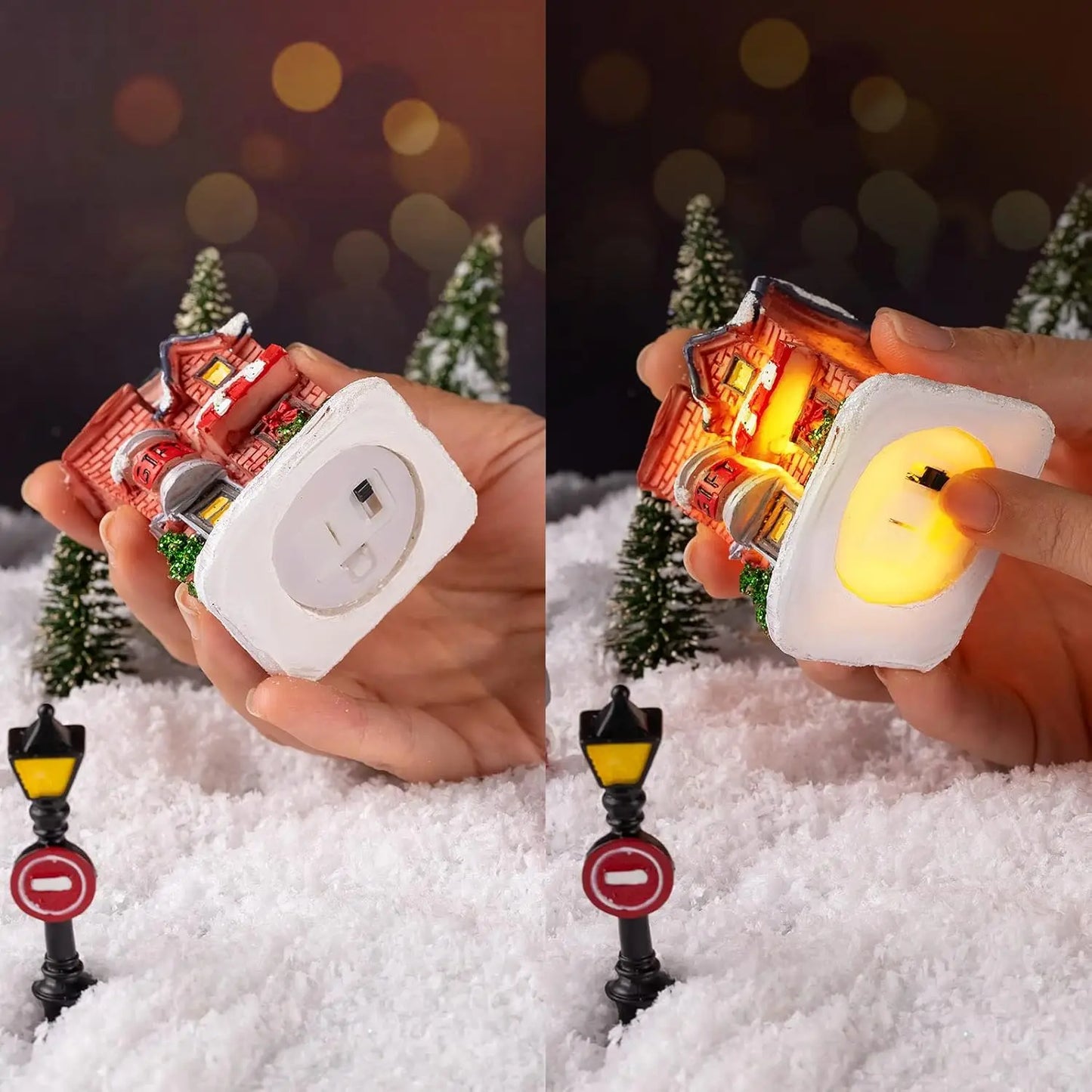 Casitas con luces LED