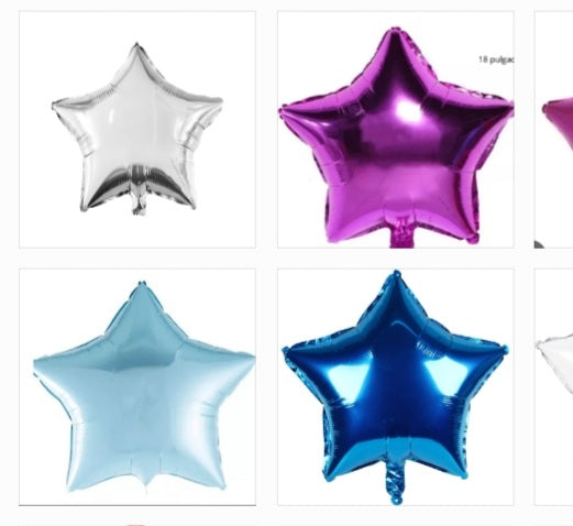 7.6 Globos estrellas de 18 pulg.